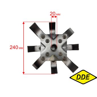 Нож для культиватора DDE BK-30 Пегас, наружный в сборе