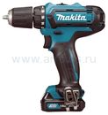 Дрель аккумуляторная MAKITA DF331DWYE (10.8 В, БЗП.10мм, 2скор,30 нм,1кг, 2акк.Li-ion.1. (DF331DWYE)