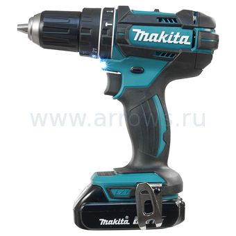 Дрель аккумуляторная ударная MAKITA DHP482SYE (18V, 62Нм, 2акб 1,5Ач, кейс)