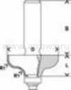 Фреза для фрезерных машин кромочная калевочная BOSCH 38/16/8 мм (1 шт.) коробка (2608628359)