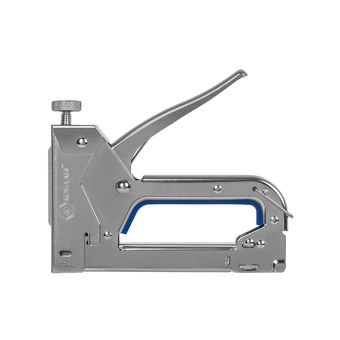 Степлер механический КОБАЛЬТ скобы 4-14мм, тип 53, цел/мет. корпус, верхний рег.удара, индикатор перезарядки, фиксатор рукоятки (240-652)